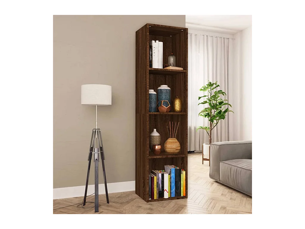 Bibliothèque/Meuble TV Chêne marron 36x30x143 cm