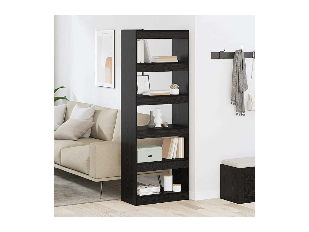 Bibliothèque Chêne noir 60 x 30 x 166 cm Bois d'ingénierie