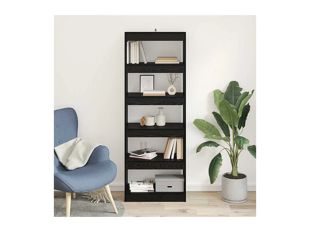 Bibliothèque Chêne noir 60 x 30 x 166 cm Bois d'ingénierie