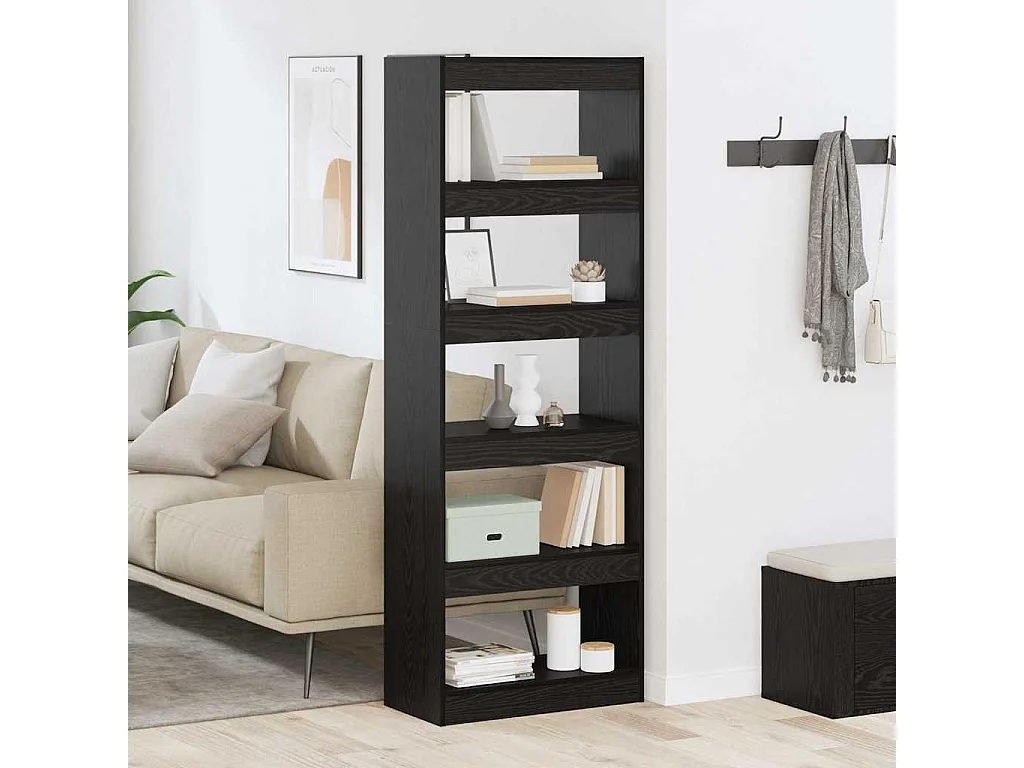Bibliothèque Chêne noir 60 x 30 x 166 cm Bois d'ingénierie