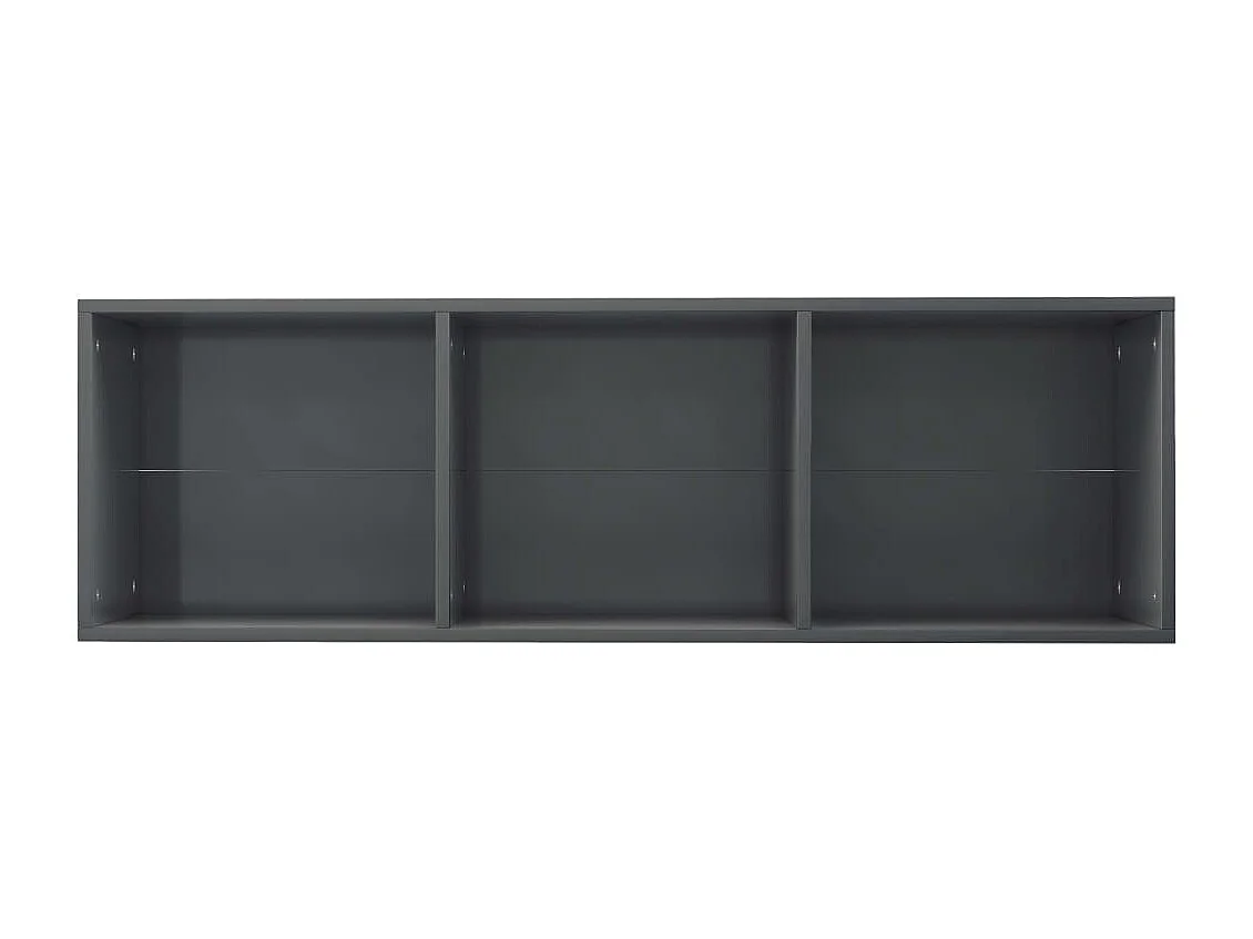 Bibliothèque/Meuble TV Gris brillant Bois d’ingénierie