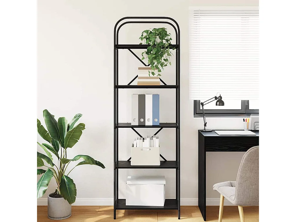 Étagère Chêne noir 60 x 30 x 183 cm Bois d'ingénierie