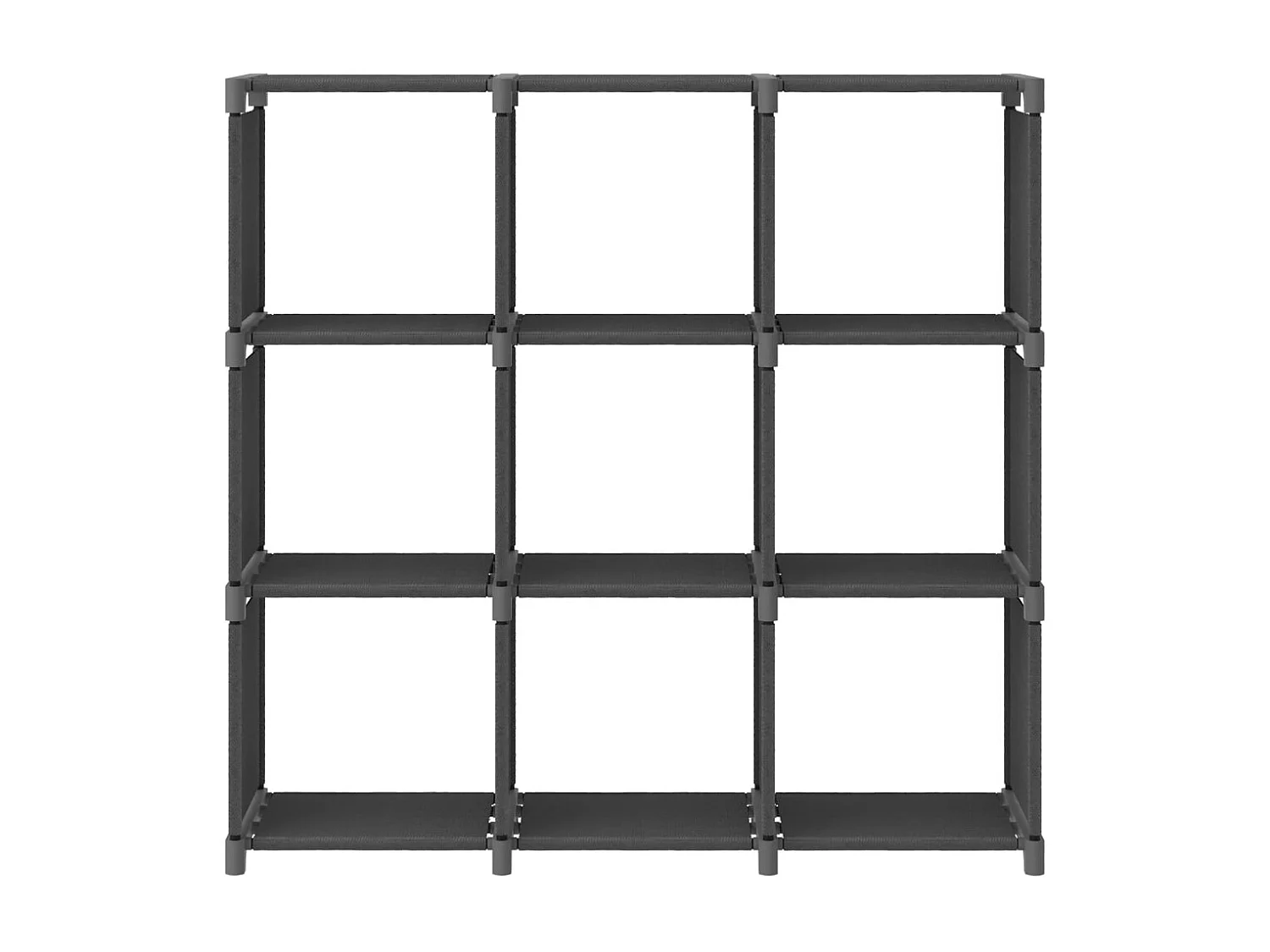 Étagère d'affichage 9 cubes Gris 103x30x107,5 cm Tissu