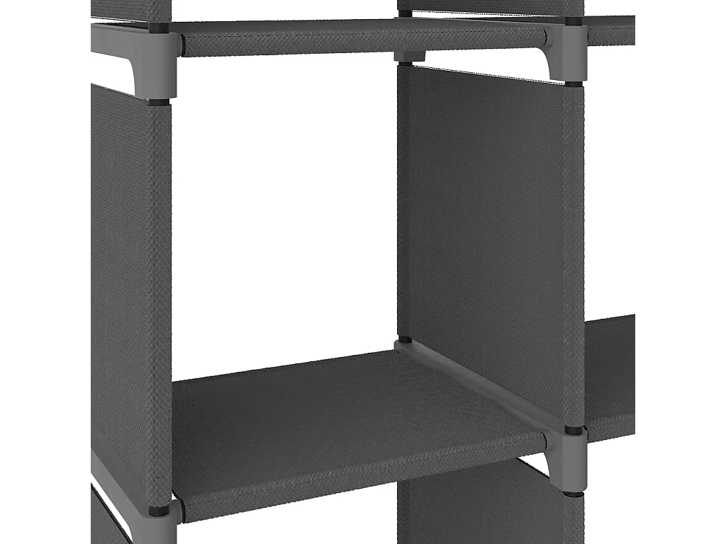 Étagère d'affichage 9 cubes Gris 103x30x107,5 cm Tissu