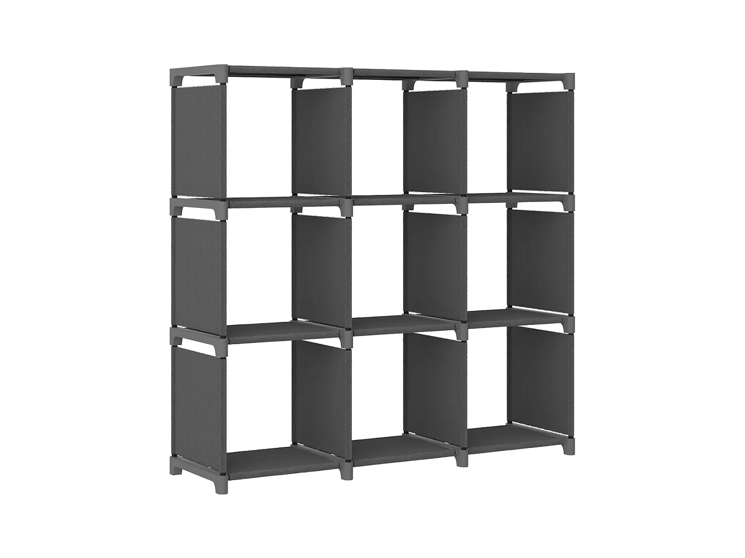 Étagère d'affichage 9 cubes Gris 103x30x107,5 cm Tissu
