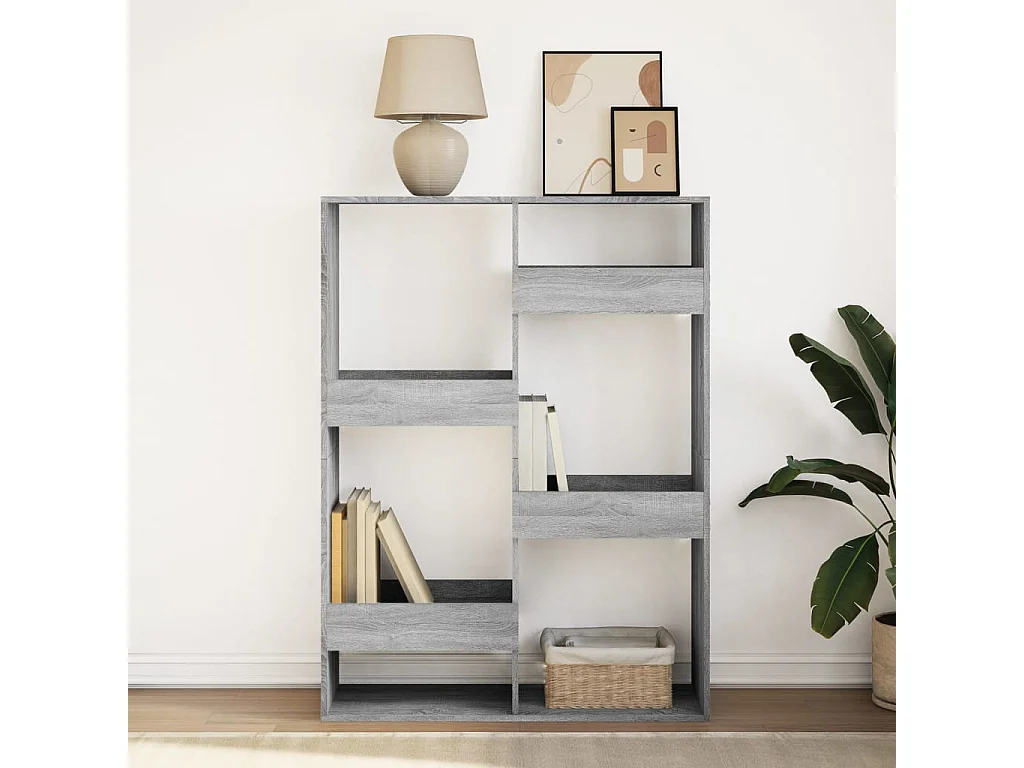 Bibliothèque sonoma gris 100x33x135 cm bois d'ingénierie