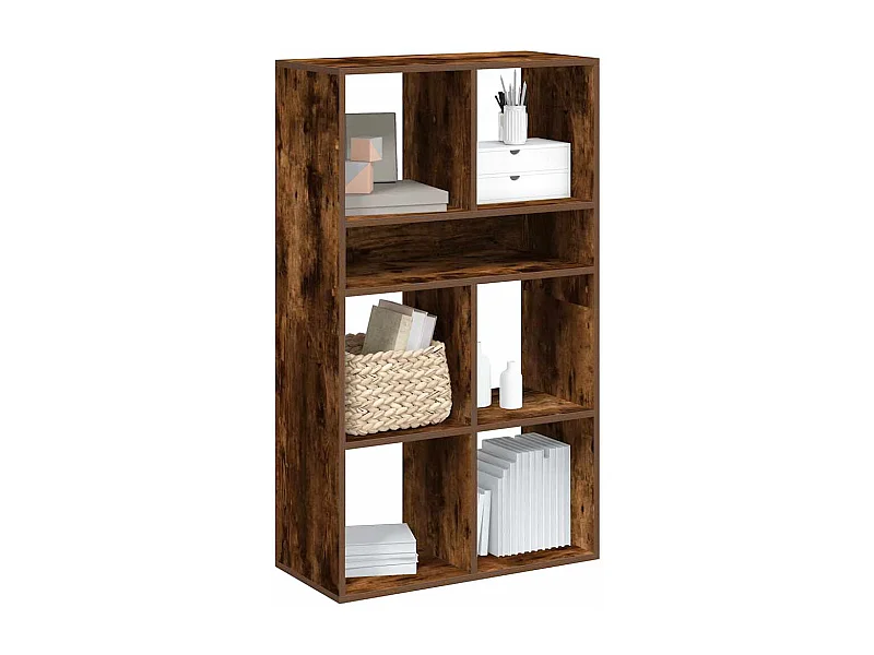 Libreria in rovere affumicato 66x31x112 cm in legno ingegnerizzato