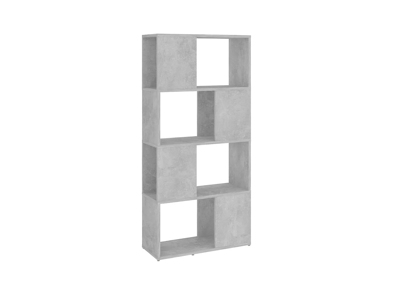 Bibliothèque/Séparateur de pièce Gris béton 60x24x124,5 cm