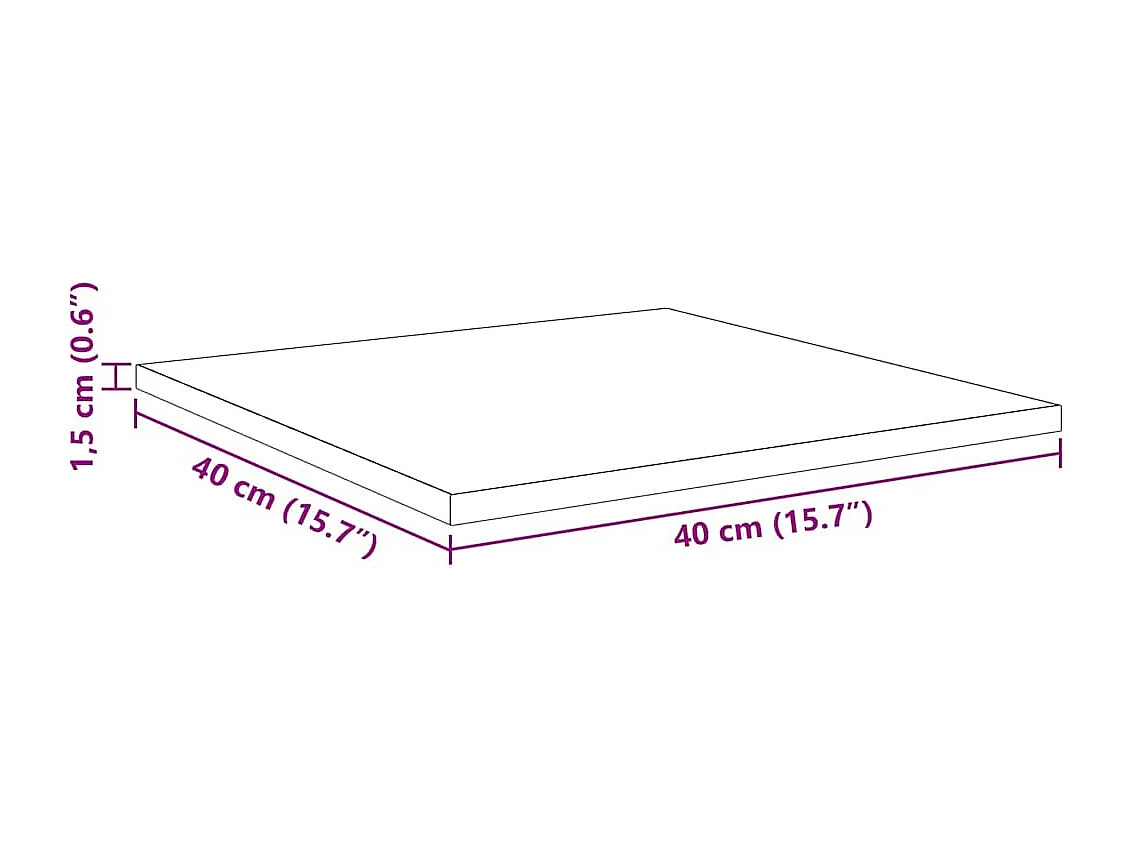 Libreria 4 pezzi Marrone 40 x 40 x 1,5 cm