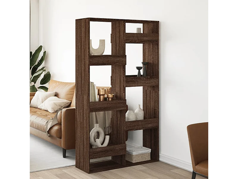 Tabique divisorio de madera de ingeniería de roble marrón