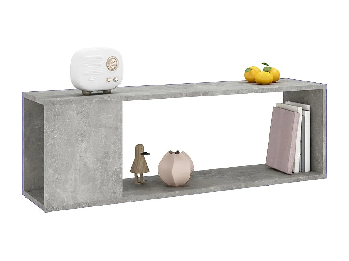 Mobile TV grigio cemento 100x24x32 cm in legno ingegnerizzato