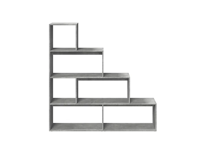 Estante divisor de ambientes de 4 niveles en gris hormigón