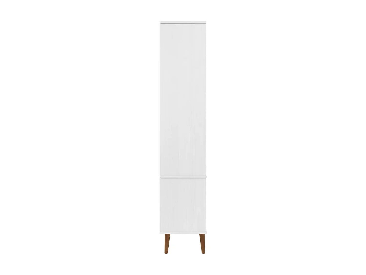 Vitrina MOLDE Blanca 90x35x175 cm Madera Maciza de Pino
