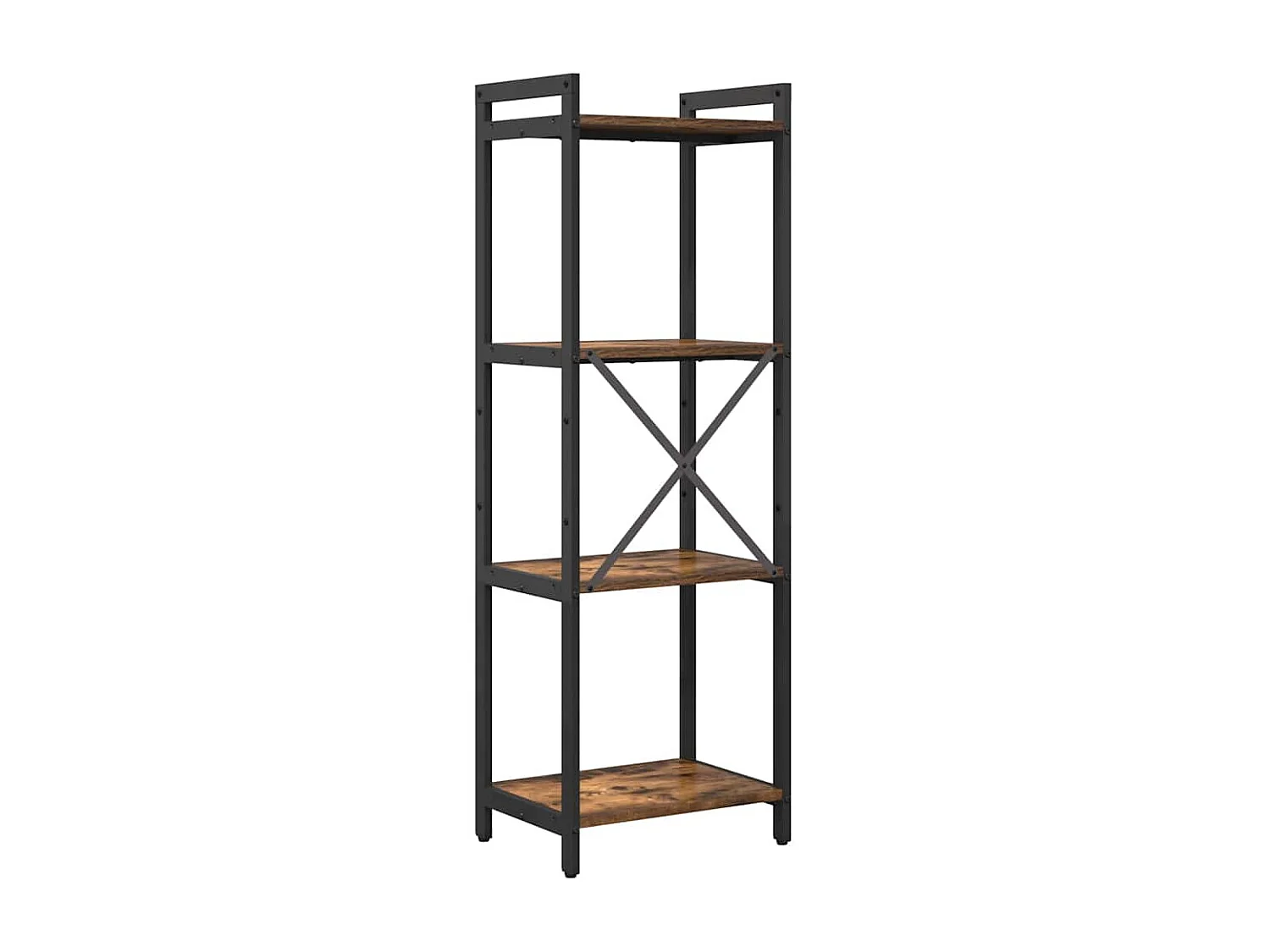 Libreria in rovere affumicato 40 x 30 x 118 cm in legno ingegnerizzato