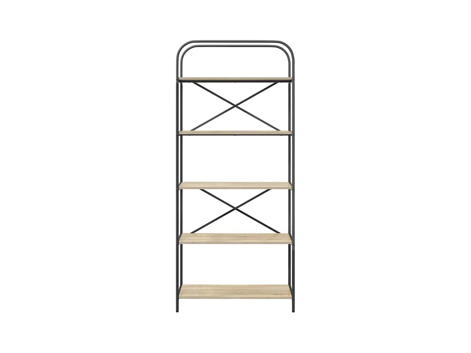 Regal aus Sonoma-Eiche, 80 x 30 x 183 cm, Holzwerkstoff