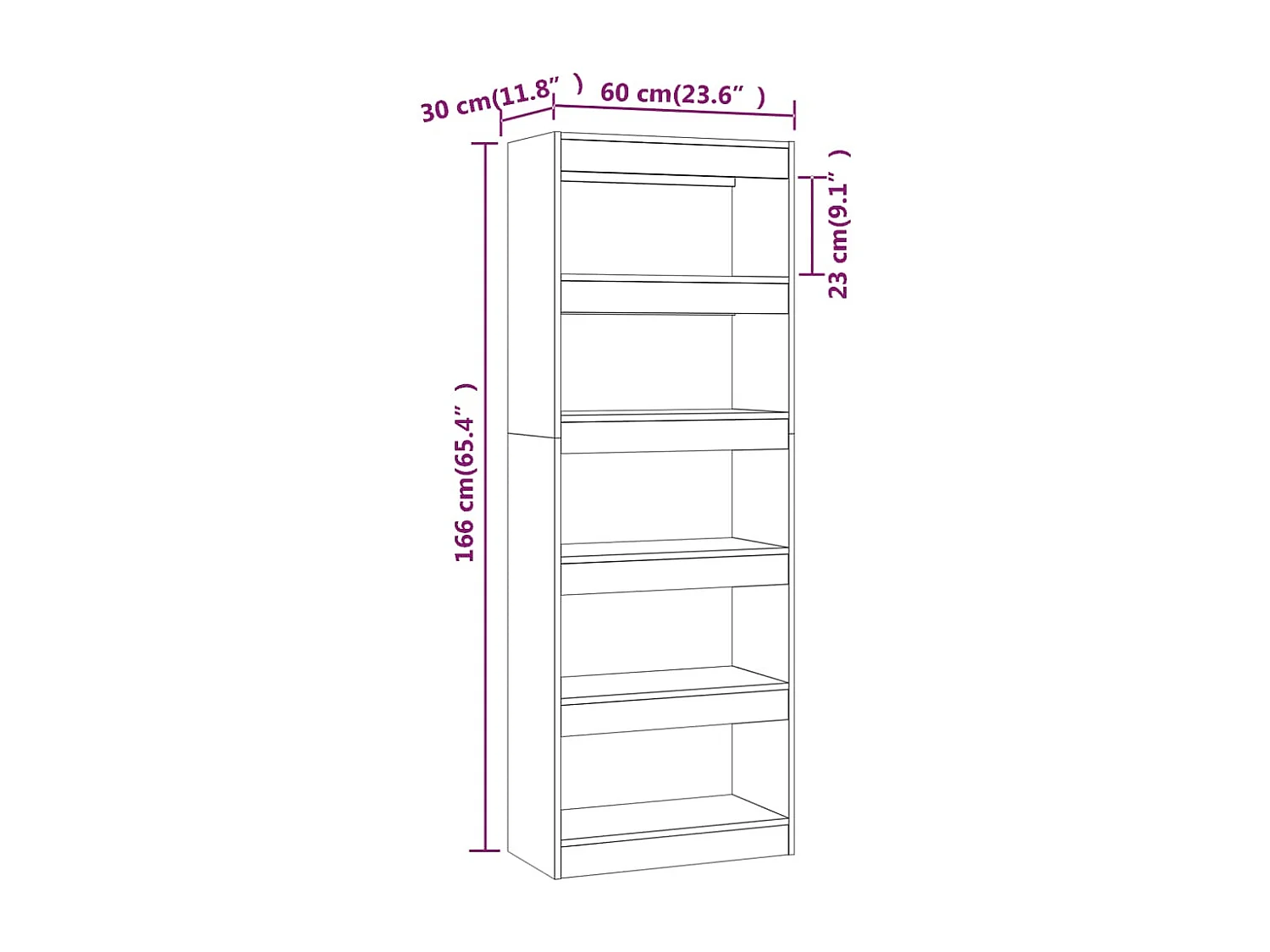 Bibliothèque/séparateur de pièce gris béton bois d'ingénierie