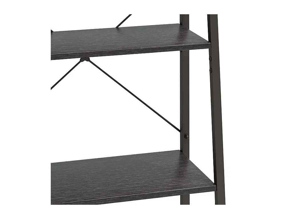 5-laags stellingkast Zwart 56x35x174 cm