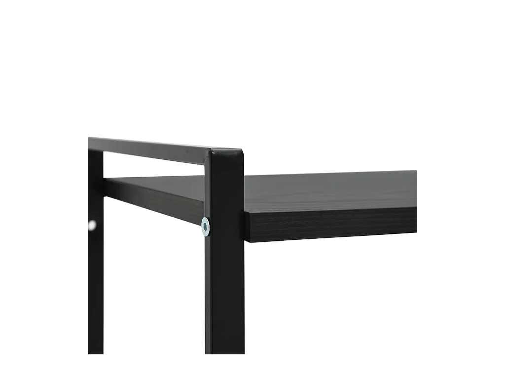 Bibliothèque 2 niveaux Noir 52x28x59 cm bois d'ingénierie