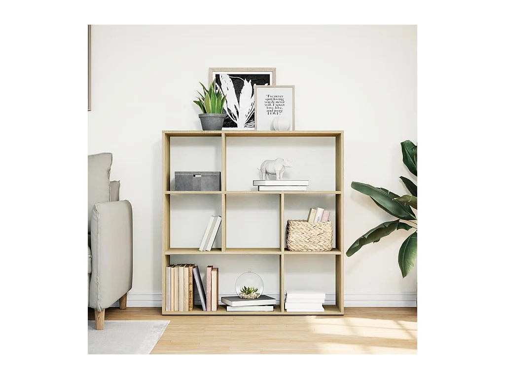 Raumteilerregal aus Sonoma-Eiche 102x29x103,5 cm