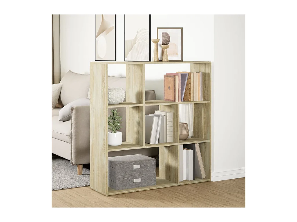 Raumteilerregal aus Sonoma-Eiche 102x29x103,5 cm