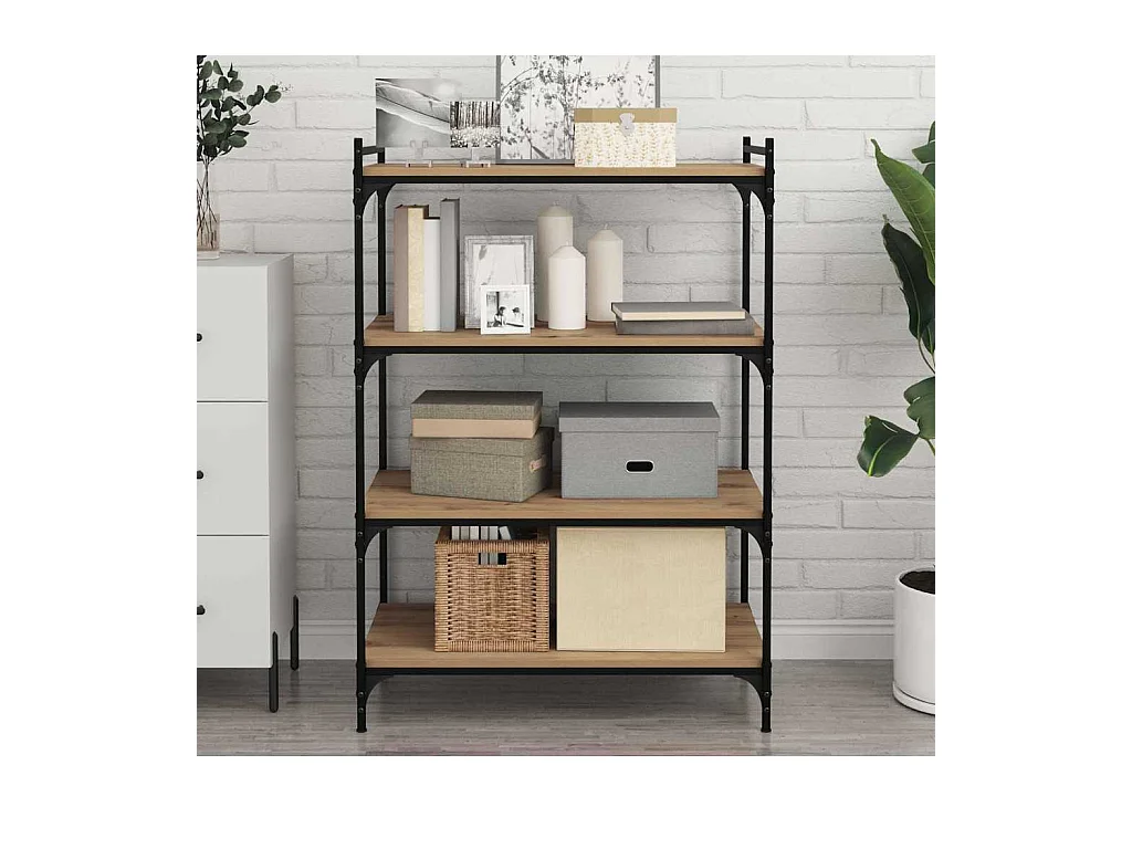 Étagère à livres 4 pcs Marron 80 x 40 x 1.5 cm