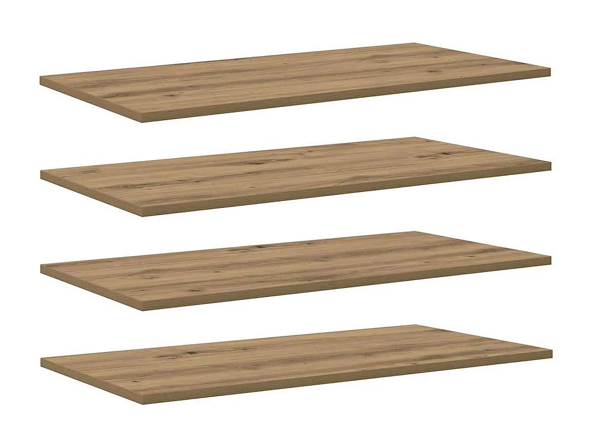 Étagère à livres 4 pcs Marron 80 x 40 x 1.5 cm