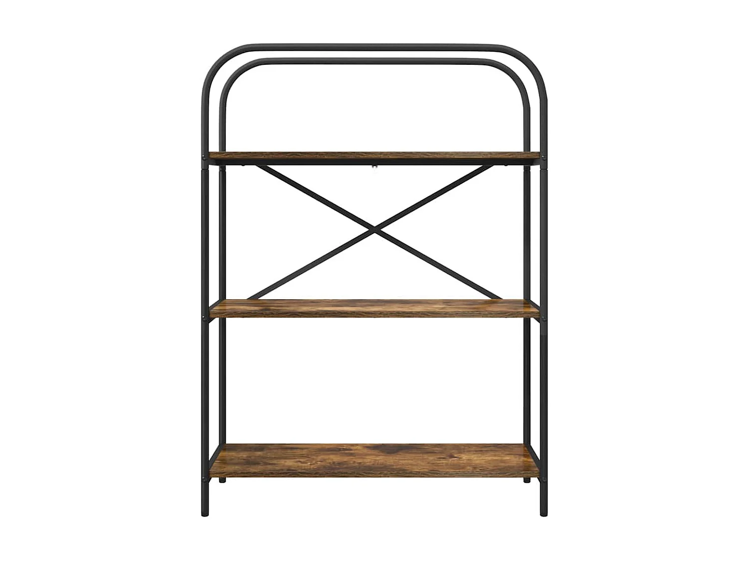 Regal aus geräucherter Eiche, 80 x 30 x 109 cm, Holzwerkstoff