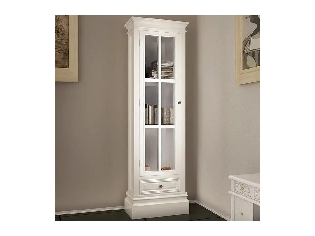 Libreria con 3 ripiani in legno bianco