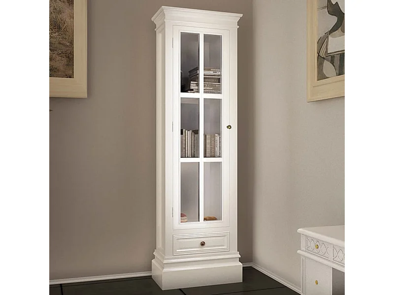 Libreria con 3 ripiani in legno bianco