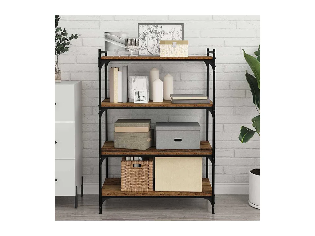 Étagère à livres 4 pcs Marron 80 x 40 x 1.5 cm