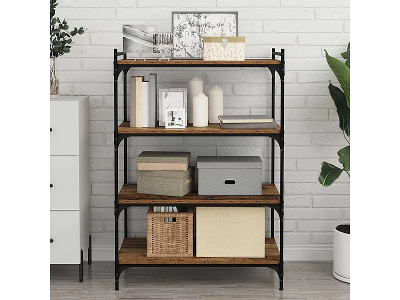 Libreria 4 pezzi Marrone 80 x 40 x 1,5 cm