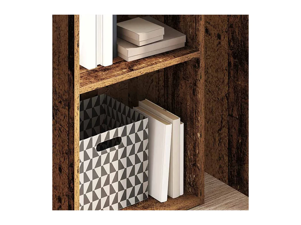 Bibliothèque vieux bois 40x30x152 cm bois d'ingénierie