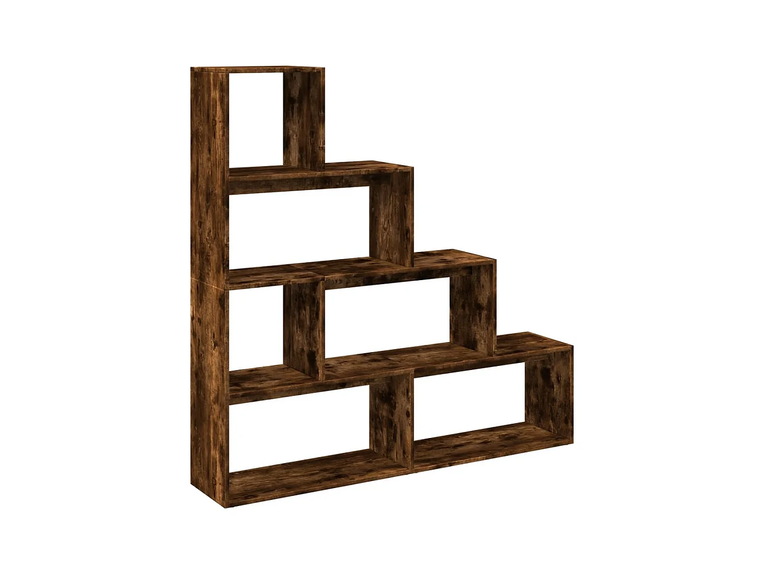 Étagère séparatrice de pièce 4 niveaux chêne fumé