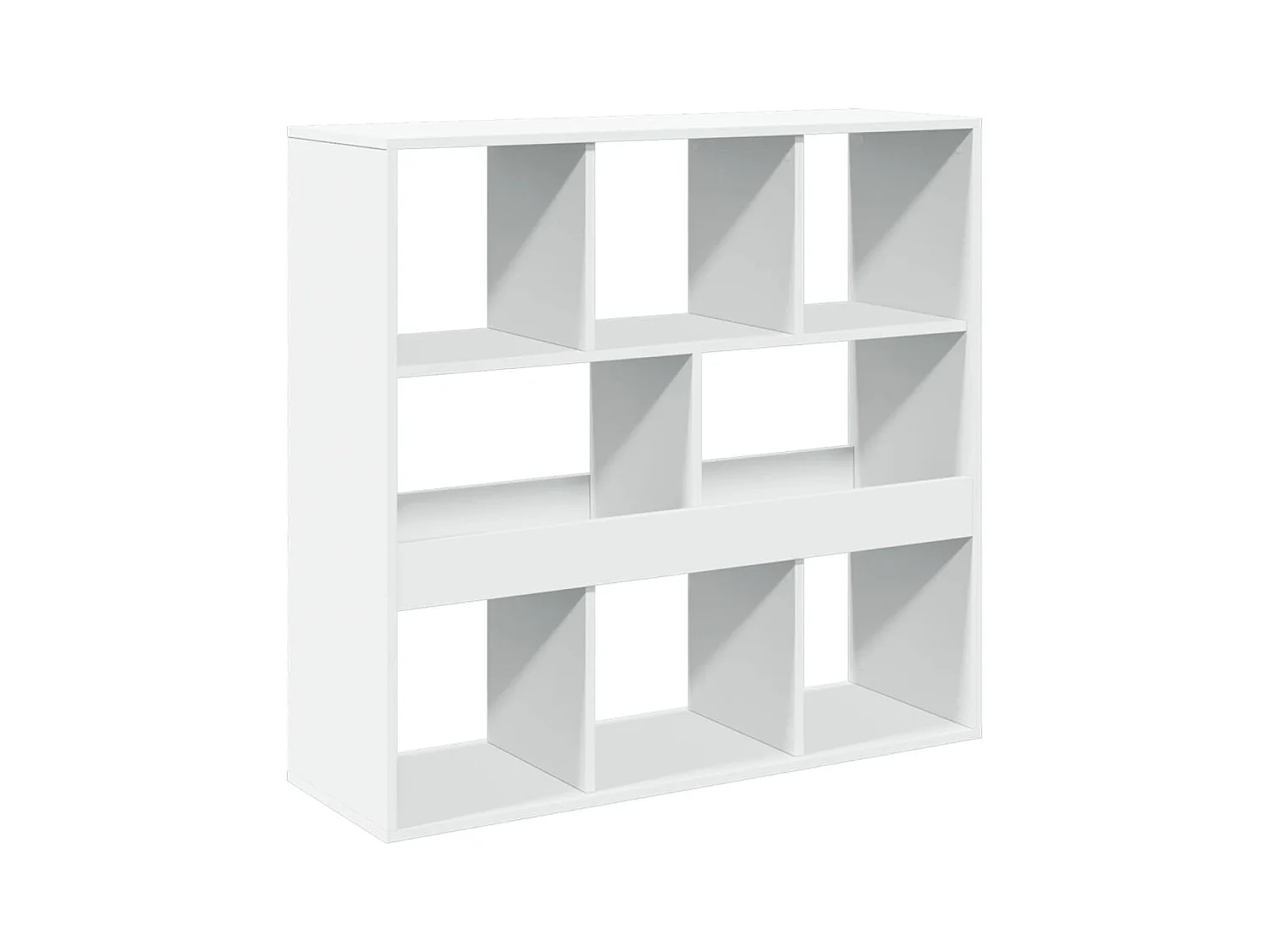 Parete divisoria bianca 100x33x94,5 cm in legno ingegnerizzato