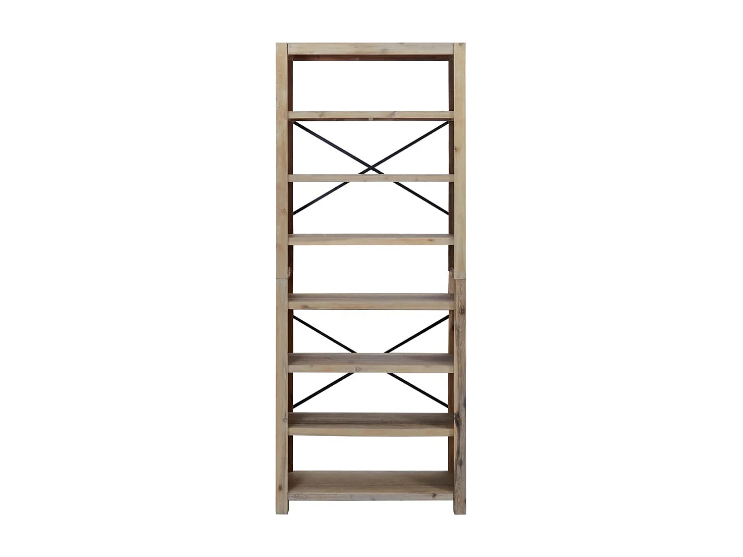 Bibliothèque 7 niveaux 80x30x200 cm Bois solide d'acacia