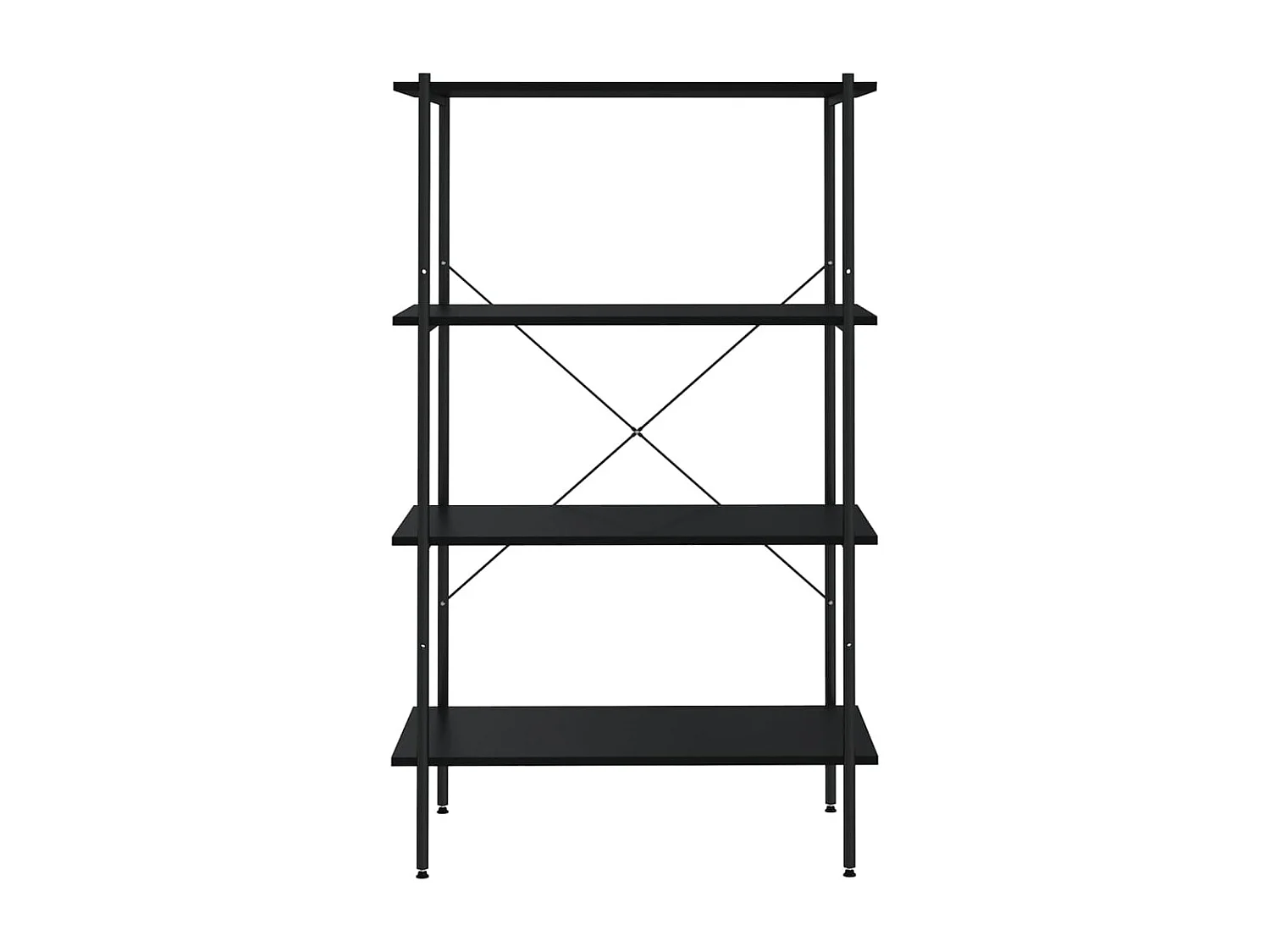 Étagère à 4 niveaux Noir 80x40x130 cm