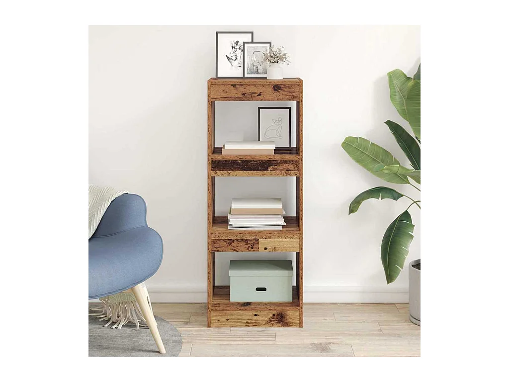Libreria in legno antico 40 x 30 x 103 cm Legno ingegnerizzato