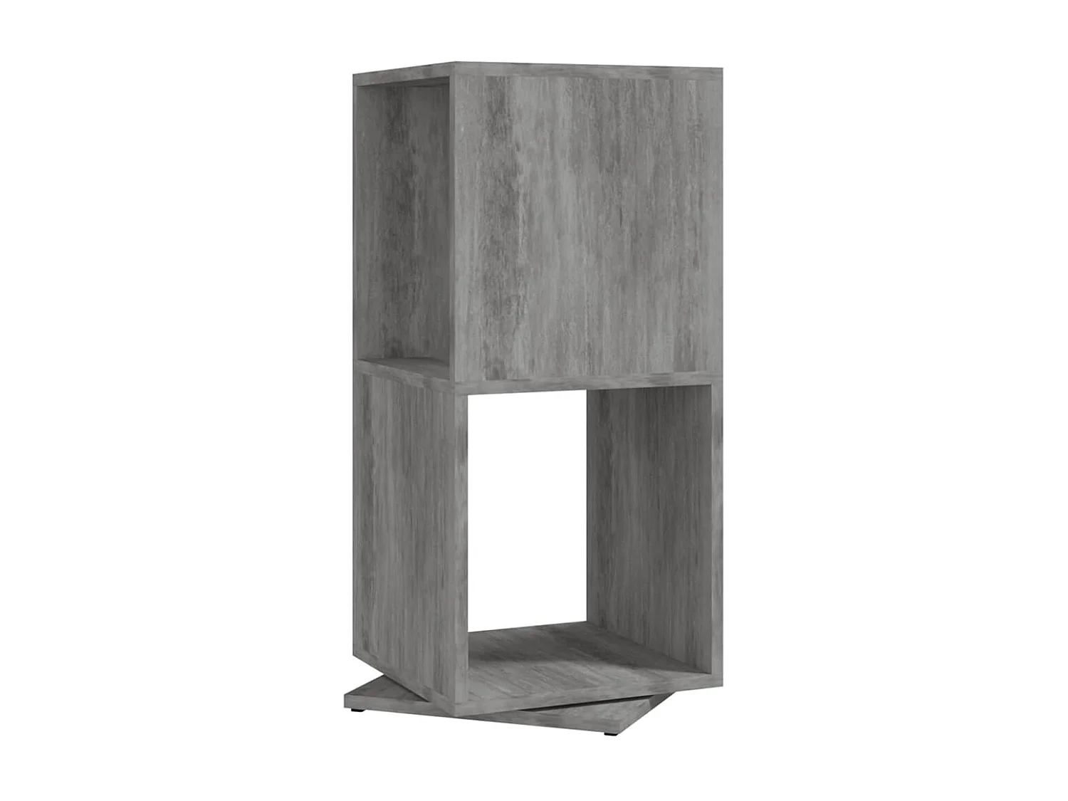 Armoire rotative Gris béton 34,5x34,5x75,5 cm bois d'ingénierie