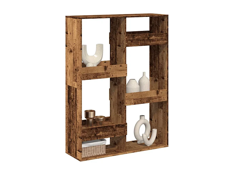 Oude houten scheidingswand 100x33x135cm bewerkt hout