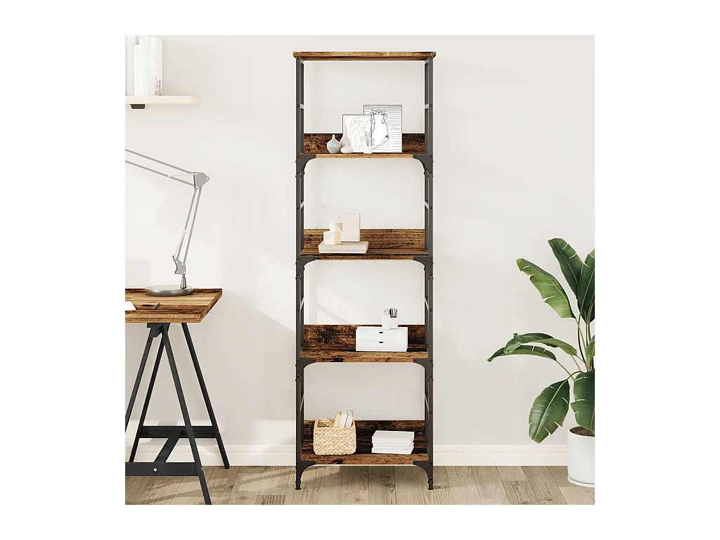 Bibliothèque vieux bois 50x33x153 cm bois d'ingénierie