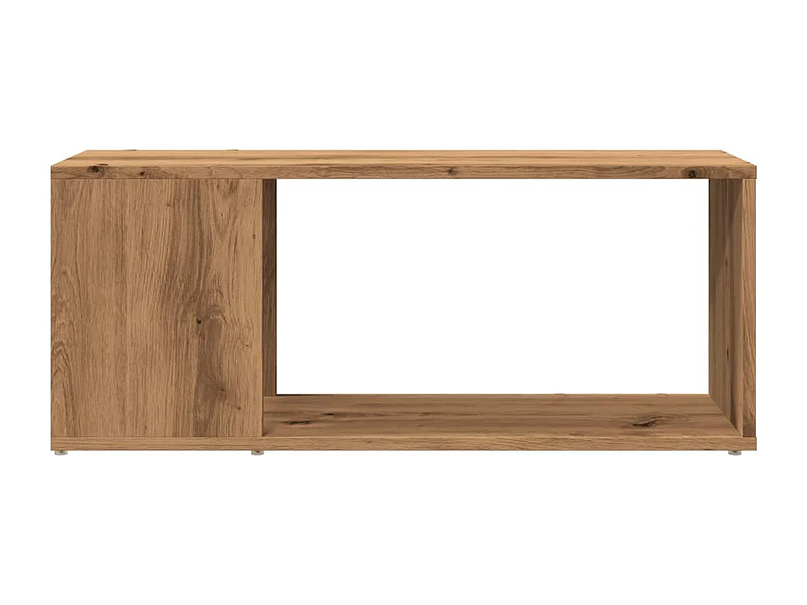 Meuble TV chêne artisanal 80x24x32 cm bois d'ingénierie