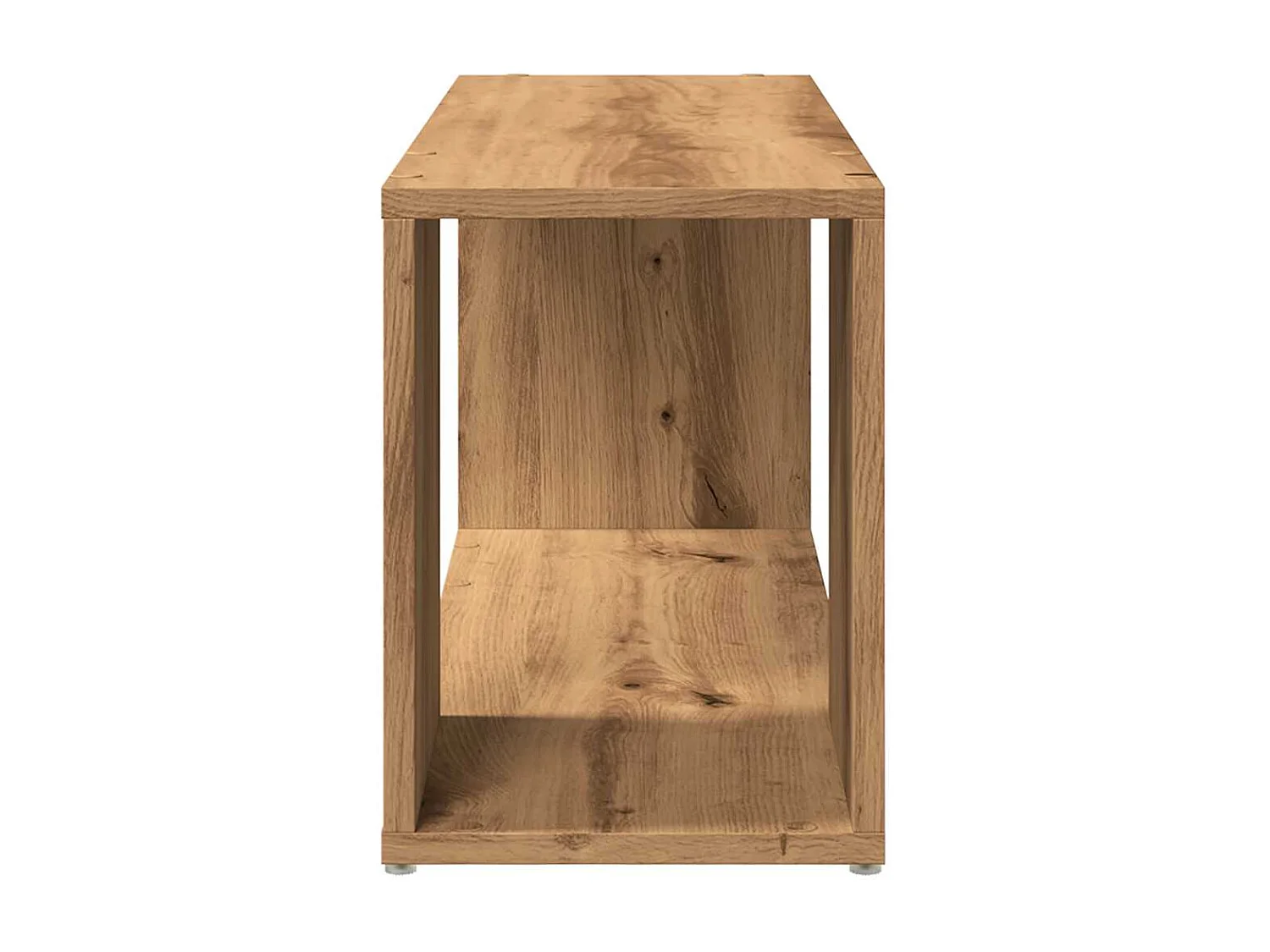 Meuble TV chêne artisanal 80x24x32 cm bois d'ingénierie