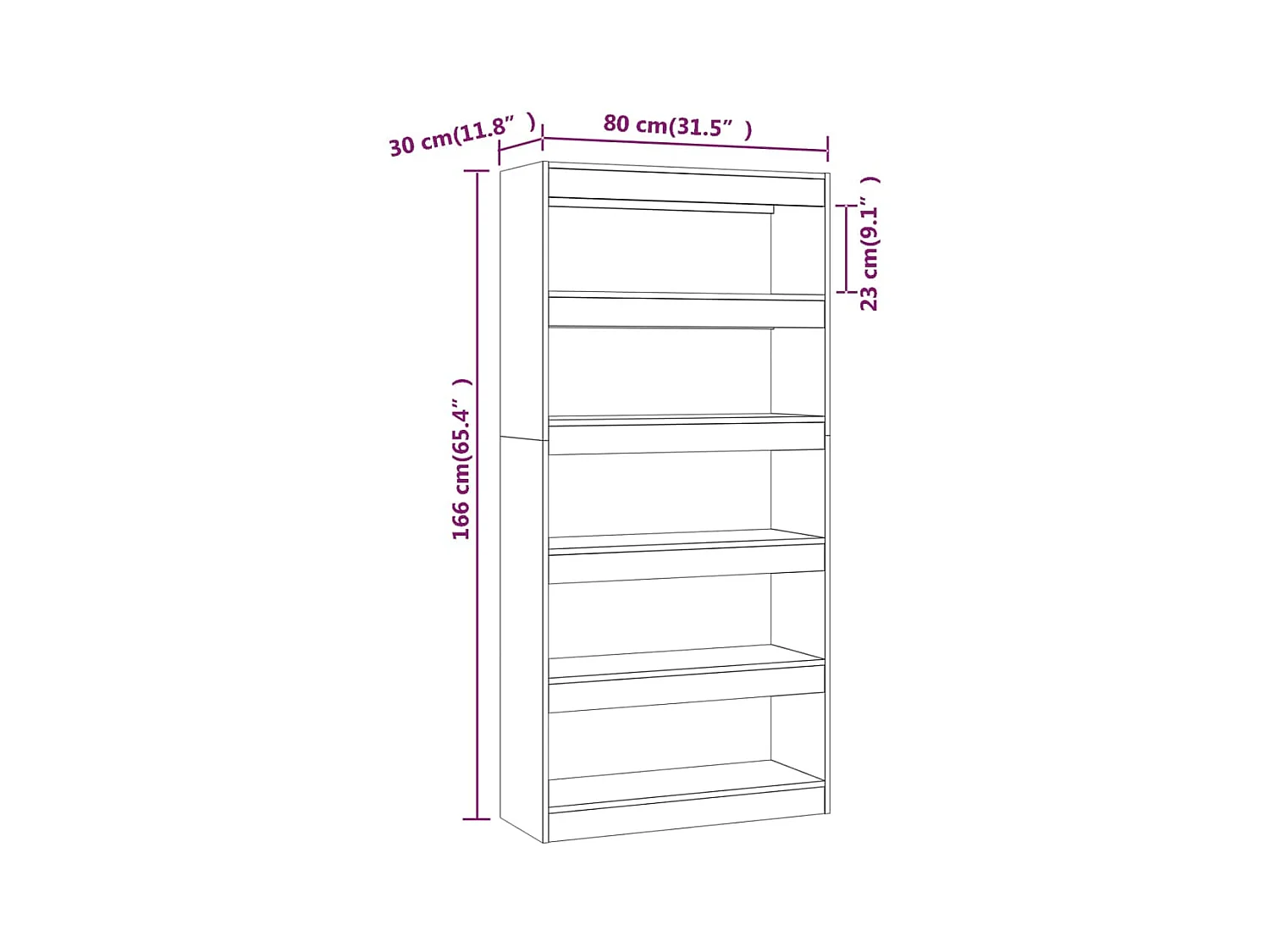 Zwarte boekenkast/kamerverdeler van bewerkt hout