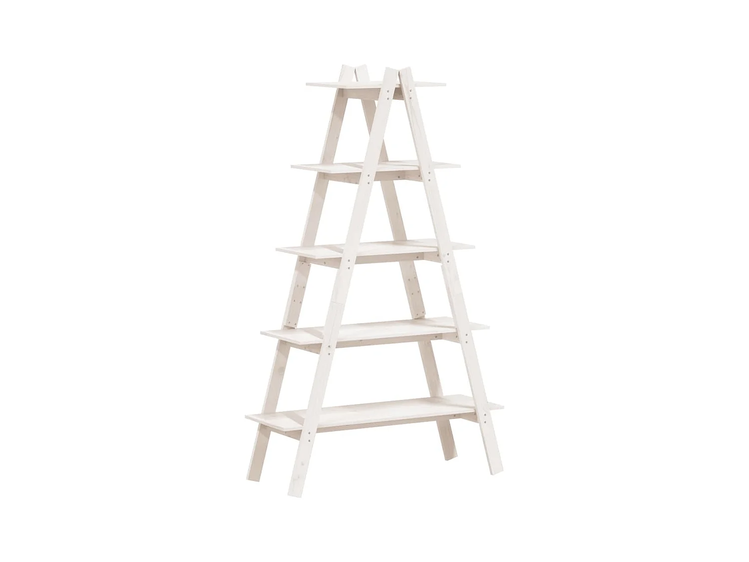 Étagère 5 niveaux en forme de A 110x40x180,5 cm bois pin massif