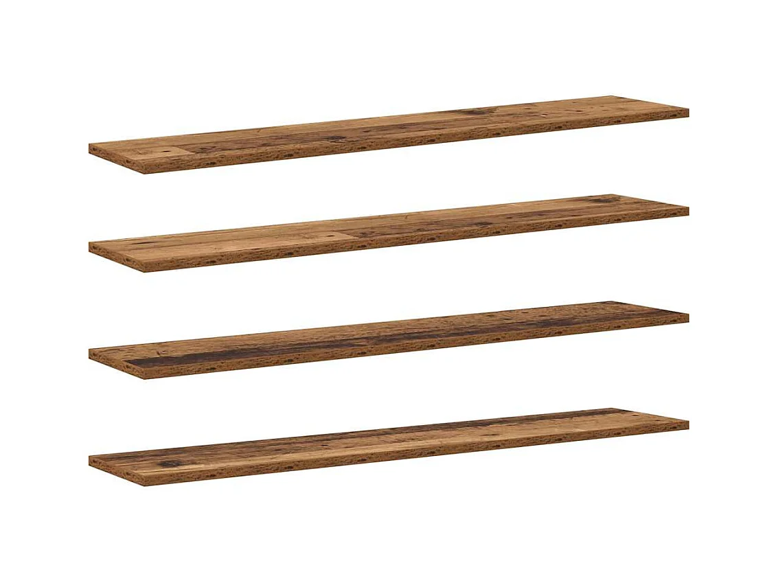 Étagère à livres 4 pcs Marron 100 x 20 x 1.5 cm