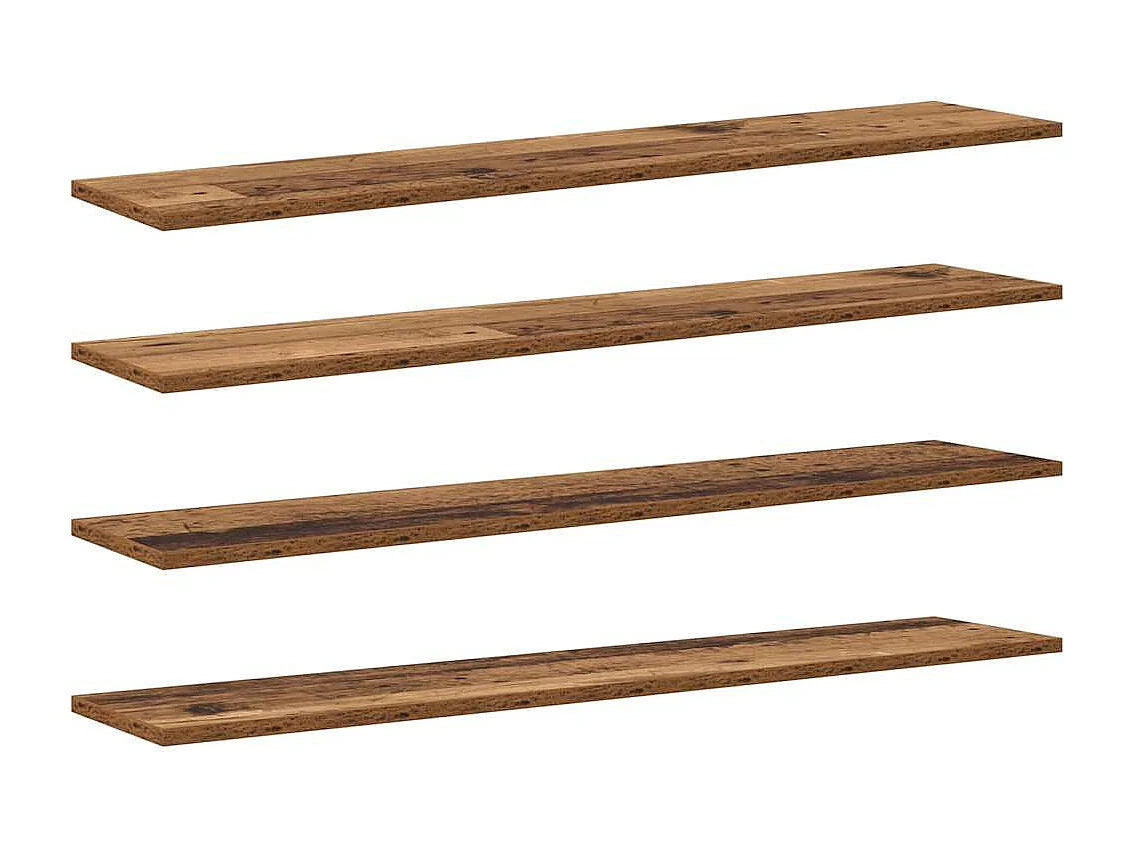 Étagère à livres 4 pcs Marron 100 x 20 x 1.5 cm