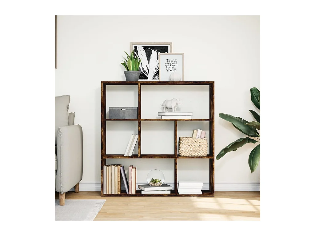 Raumteilerregal Räuchereiche 102x29x103,5 cm