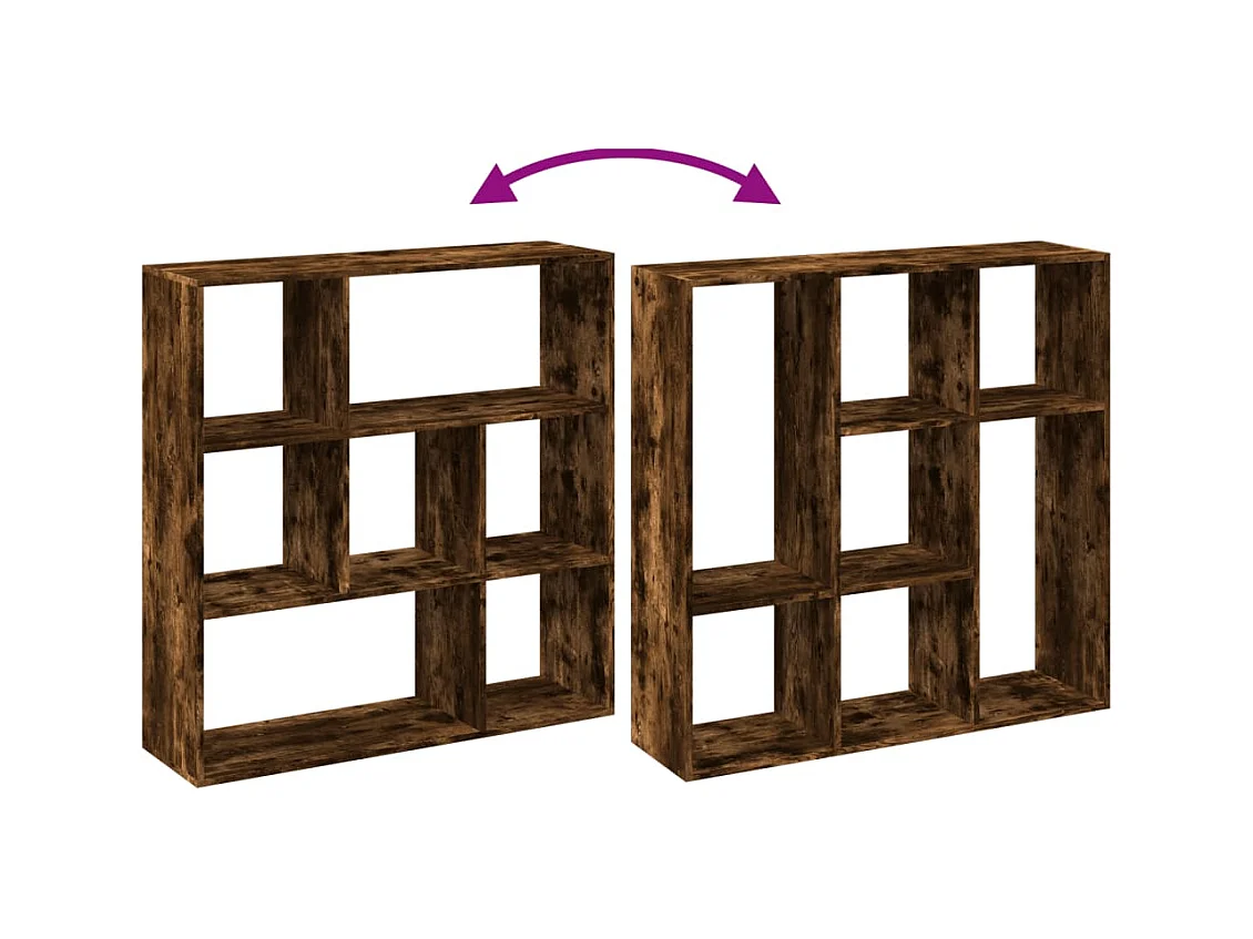 Raumteilerregal Räuchereiche 102x29x103,5 cm