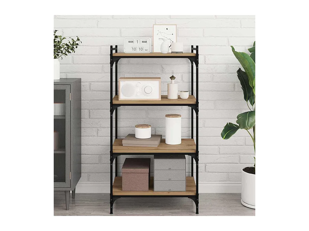 Étagère à livres 4 pcs Marron 60 x 40 x 1.5 cm