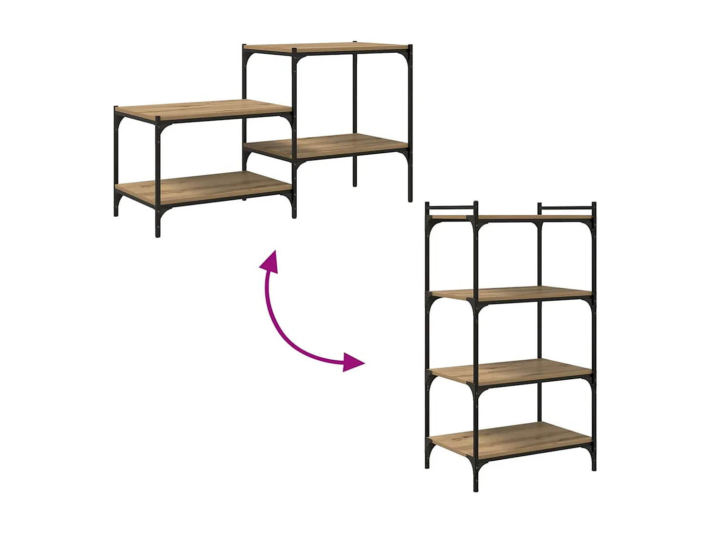 Étagère à livres 4 pcs Marron 60 x 40 x 1.5 cm